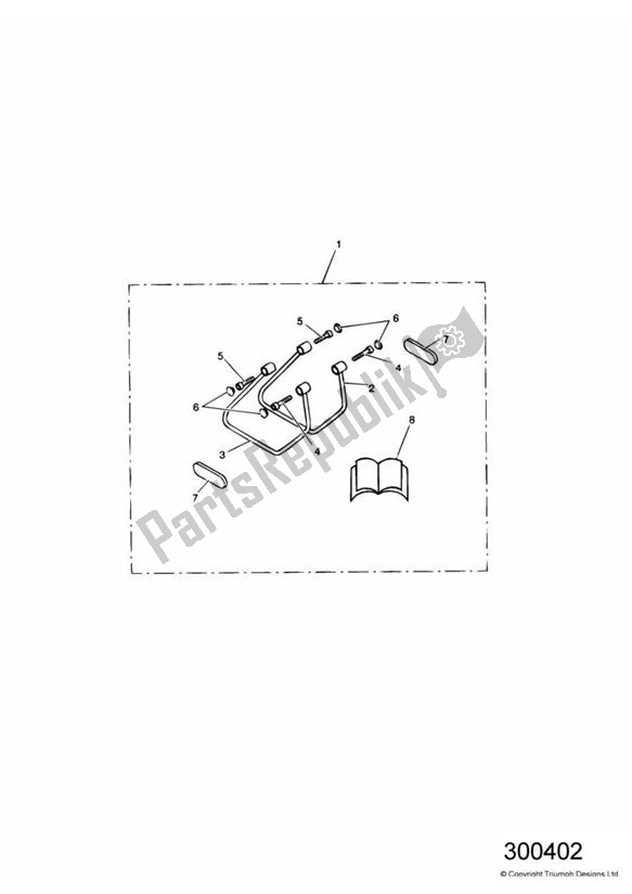 Wszystkie części do Zestaw Szyn Do Kufrów Triumph America Carburettor 790 2002 - 2007